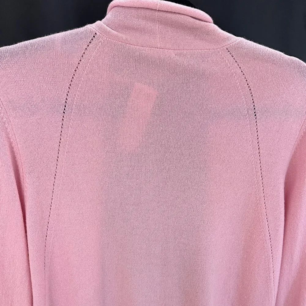 Cozy Open-Front Pink Long Lounge Robe - Picture 4 of 5